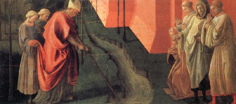 Fra Filippo Lippi St Frediano Diverts the Course of the River Serchio Norge oil painting art